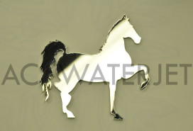 horse-mirror stainless steel laser cut 0.125 inch