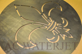 Laser Cutting 1/2″ thk Steel Fleur-de-lis Design