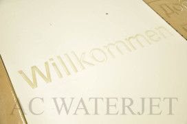 CNC Engraving on Corian -Well come Wall -YORK University